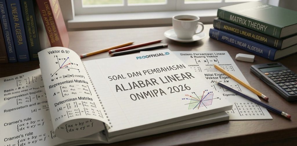 pembahasan lengkap soal ONMIPA 2026 Matematika Aljabar Linear Tingkat Wilayah